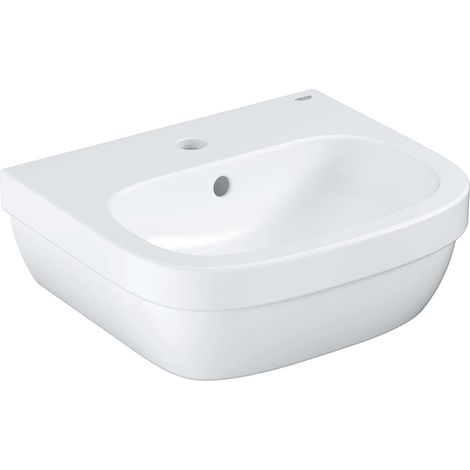 Grohe Euro Ceramic - Lavamani con troppopieno, 45x40 cm, PureGuard, bianco alpi 3932400H (1/3)