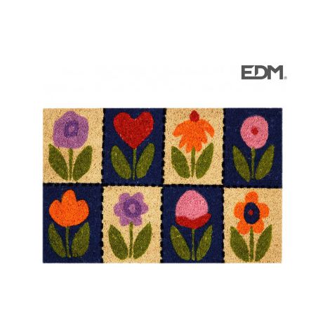 Felpudo 60x40cm modelo flores EDM