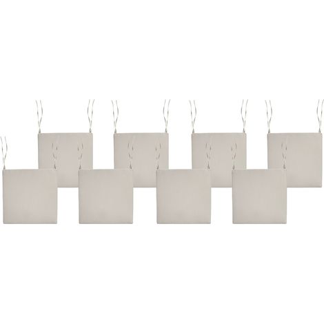 Gartenstuhlkissen 8er Set SASSARI PREMIUM 46 x 46 cm Taupe