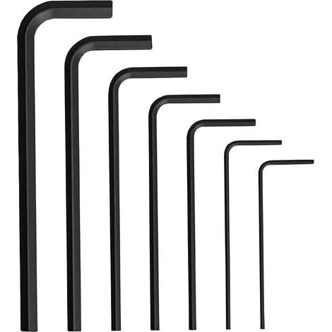 Allen Key, Set of 7 Allen Keys (0.7-3 mm) Mini L-Shaped Screwdriver Fine Tool Box Wrench Multifunction Tool Set of Allens Keys for Home Bike Motorcycle Furniture DIY Repair (1/5)
