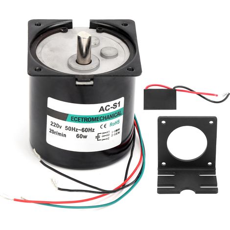 Moteur synchrone AC 60W 20tr/min XD80KTYZ à aimant permanent, couple élevé CW/CCW pour machine-outil CNC, 220V. (1/5)