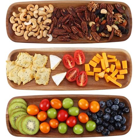 Acacia Wood Serving Trays (1/5)