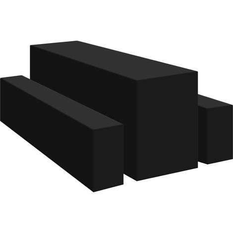 Biertischhussen Bierbankhusse Tischdecken 3TLG Schwarz 50cm-Set of 1 (1/5)