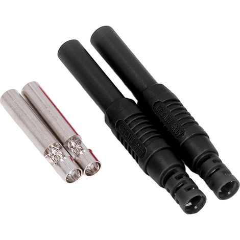 Câble d'extension de test femelle-femelle 1 mm² avec fiche de contact en laiton J.70030 noir (1/5)