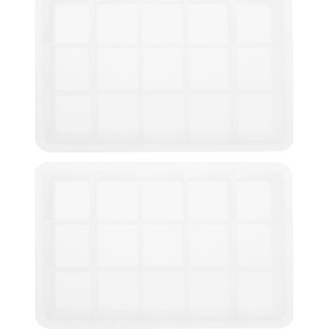 Lot de 2 Moules à Glaçons en Silicone pour Congélateur, Bac Cube, (1/5)