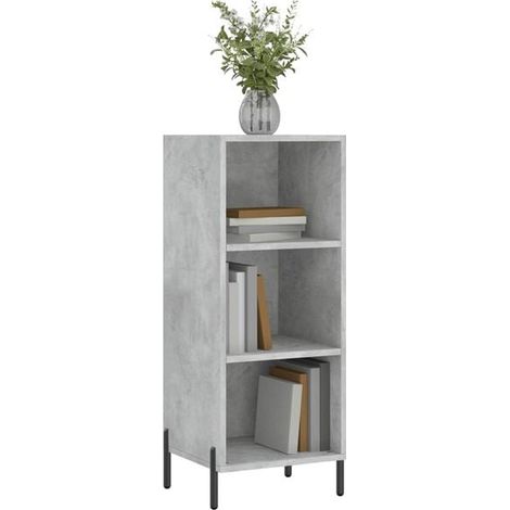 Buffet de Cuisine en Bois d'Ingénierie, Effet Béton Gris, 34,5 x 32,5 x 90 cm, Meuble de Rangement Moderne pour Salle à Manger et Salon (1/5)