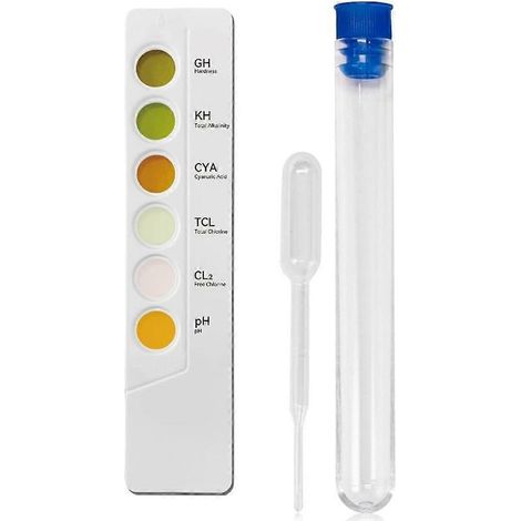 6-in-1 Spa-Wasser-Testset: Wasserchemie-Test, Chlor-, pH-Meter (1/5)