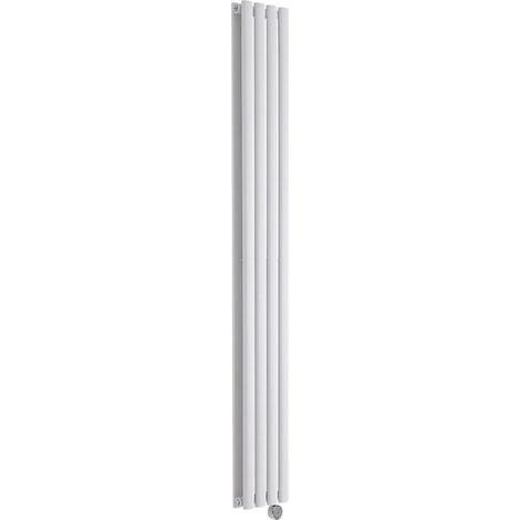 Milano Aruba Electric - White Vertical Column Double Oval Panel Radiator - 1780mm x 236mm (1/5)