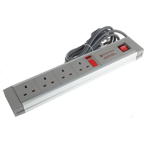 Bloc multiprise 2m, 4 prises Type G - Britannique, 230 V c.a. 13A ( Prix pour 1 )