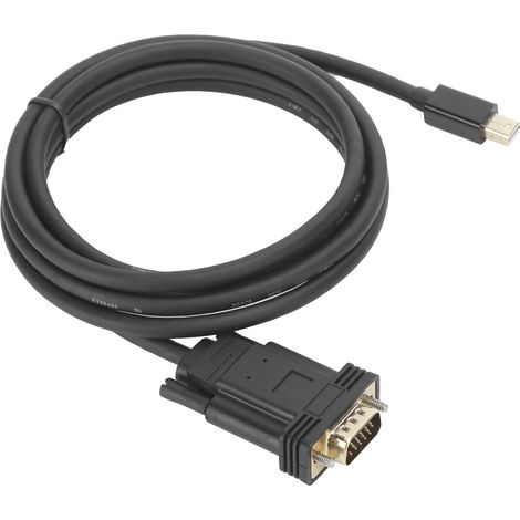 Adaptateur de conversion pour ordinateur portable Mini DP vers VGA haute définition, connecteur mâle-mâle.