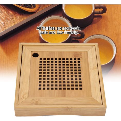 Mini-Quadrat-Tee-Serviertablett aus Holz für Kung-Fu-Tee (1/5)
