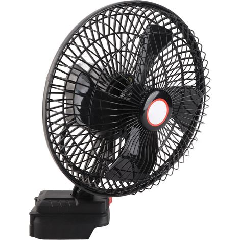 Ventilateur portable rechargeable à batterie au lithium de 20 cm (8 pouces), multifonctionnel, idéal pour le bureau, le camping, la pêche, les pique-niques et les camping-cars. (1/5)