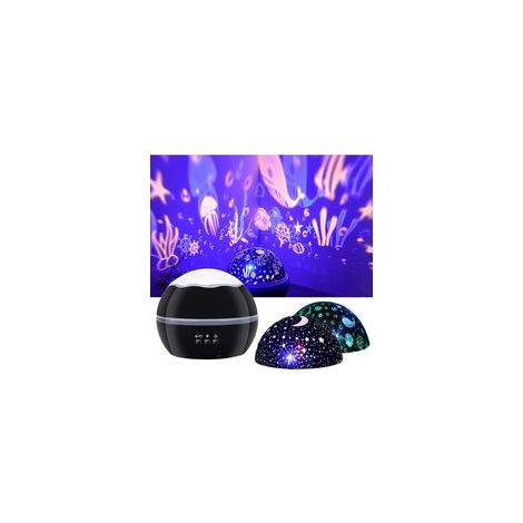 Veilleuse pour enfant, projecteur d'images rotatives, ciel étoilé, océan, poissons, dauphins, décoration de chambre d'enfant, cadeau pour filles et garçons (1/5)