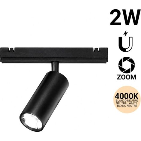 Foco LED Con Zoom Para Carril Magnético - 5mm - 24°-60º - 2W (1/5)
