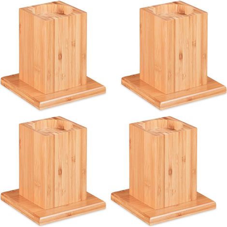 Elevador de muebles de 4 patas fabricado en bambú