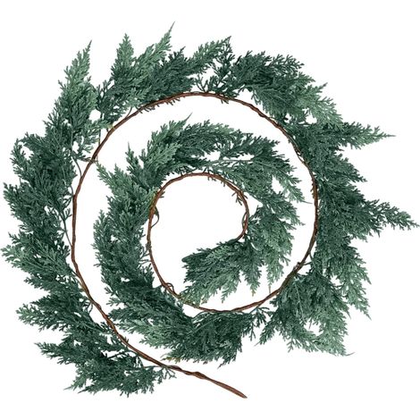 Guirlande De Noël En Cèdre Artificielle - 183 Cm - Texture Réaliste - Pour Cheminée, Table, Mur Et Escalier - Intérieur Et Extérieur - 1 Pièce (1/5)