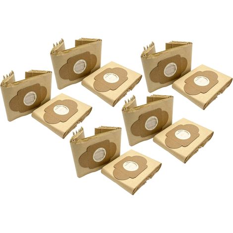 vhbw 50x sacchetto compatibile con Ghibli Champion aspirapolvere - in carta, 21,5cm x 16cm, color sabbia