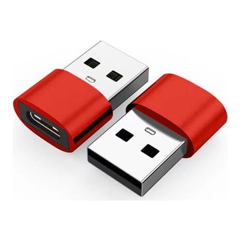 Adaptateur USB vers USB C 2 Pack,Type C Femelle vers USB A Mâle Convertisseur Chargeur (1/4)