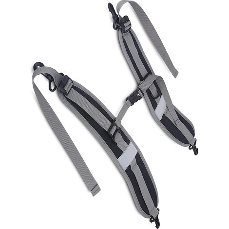 Sangle de Sac à Dos en Nylon Durable et Ajustable, Accessoire de Réparation (Noir et Gris) (1/5)