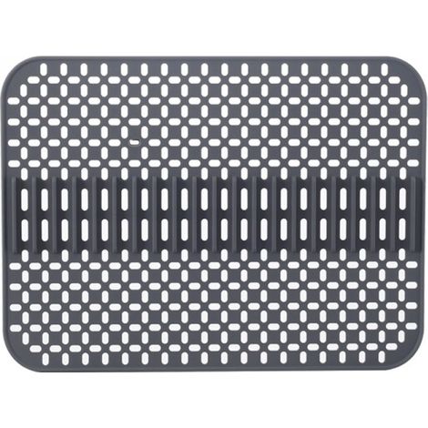 Tapis D'égouttage - Silicone - 43 x 32 cm - Antidérapant - Résistant À La Chaleur - Lave-vaisselle - Gris Foncé - 1 Pièce