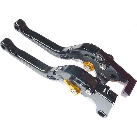 LEVIERS DE FREIN ET D'EMBRAYAGE NOIRS PLIABLES ET EXTENSIBLES POUR YAMAHA XSR900 ABS 2016-21 ( )