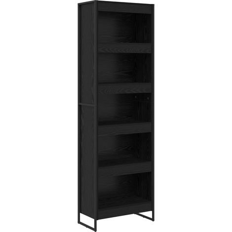 Maison Exclusive - Estantería para libros 2 pcs Roble Negro 60 x