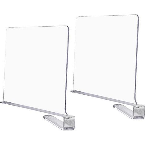 Transparent étagère Dividers placard organisation organiseur garde robe placard Bookcase Partition Baffles 2 pièces (1/5)