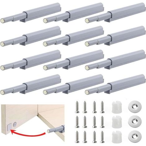 Magnetischer Push-to-Open-Möbelöffner – 12er-Pack, geräuschloses Schließen, einfache Montage, kompatibel mit Schränken und Schubladen