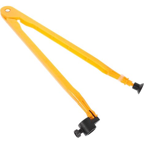 Grosse Boussole Pédagogique en Plastique Orange, Design Ajustable Compatible Craie et Marqueur, pour Démonstrations en Bureau ou Salle de Classe (1/5)