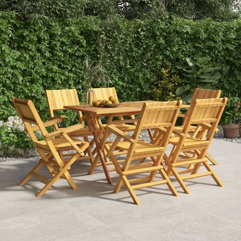 Chaises de jardin pliantes 6 pcs,Fauteuils d'extérieur 55x61x90 cm bois massif teck -TF69891 (1/5)