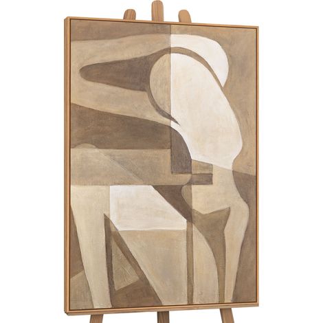 Gemälde Abstrakte Zärtlichkeit Rahmen Eichefarben 120x80 cm (1/5)