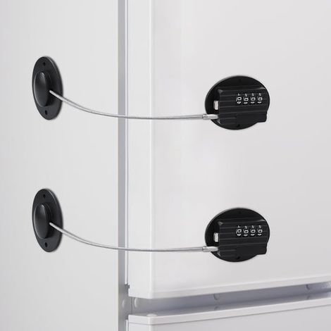 Securite Fenetre, Serrures à Combinaison, Verrou de Réfrigérateur avec Code Serrure Frigo Adhésif Serrure Frigo, Cadenas Frigo pour Bloque Porte Placard Armoire Tiroir Laveuse (1/5)