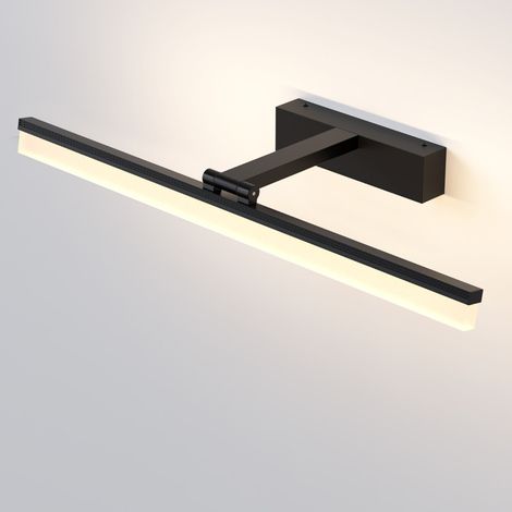 Éclairage LED pour miroir de salle de bain et de toilettes, convient aux lavabos, coiffeuses, toilettes et salles de bain. 40 cm - Noir. (1/5)