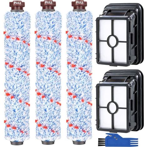 Kit de 6 rodillos de repuesto para cepillos de limpieza Bissell Crosswave Filters Series 17132 y 2225N. (1/5)