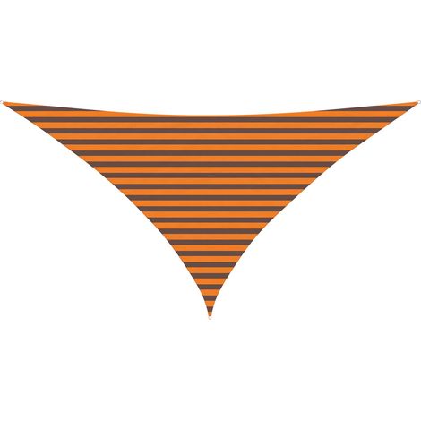 Sonnensegel Orange und Braun 3,5 x 3,5 x 4,9 m vidaXL