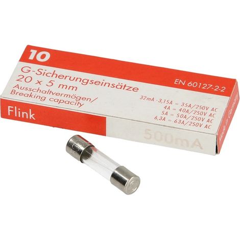 Fusible à action instantanée 500mA 250V