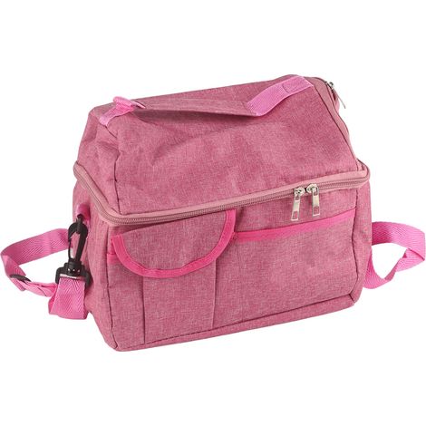 Sac isotherme double couche pour lait maternel, grand format, imperméable, rose rouge, sac à dos ou bandoulière, transport de déjeuner. (1/5)