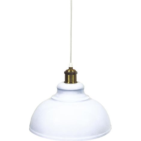 Hänge-Deckenleuchte der Serie "Akure" E27 (maximal 40W 230V) IP20 Ø20cm weiße Farbe