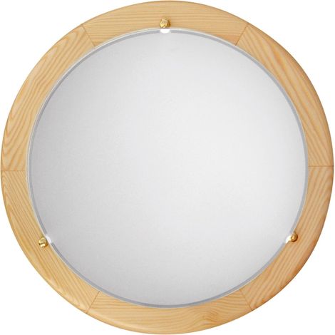 Plafonnier LED Candellux Bianca 40 cm bois blanc 16W (1/2)
