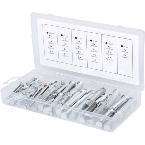 KS Tools Sortiment Sicherungsbolzen, Ø 5-12 mm, 21 Größen, 60-tlg. (1/5)