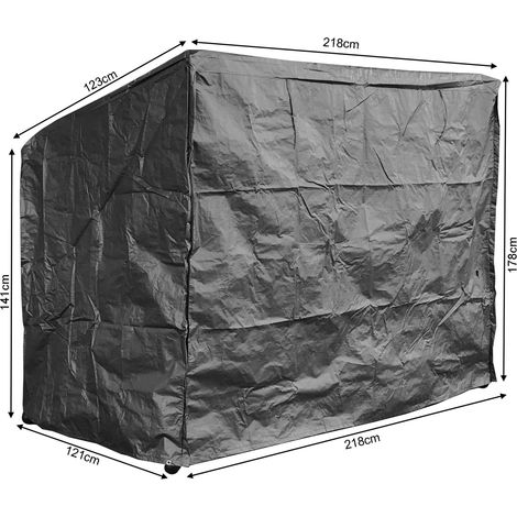 Schutzhülle zu Hollywoodschaukel Triumph 3 Sitzer 218x121x178cm PE Grau (1/4)