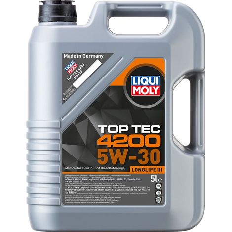 Liqui Moly Motoröl Top Tec 4200 SAE 5W-30 Longlife III 5 L Motoröl (1/2)