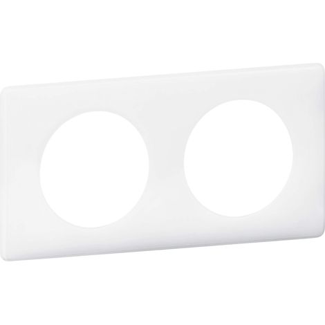 Plaque Yesterday Céliane blanc 2 postes Legrand 066632