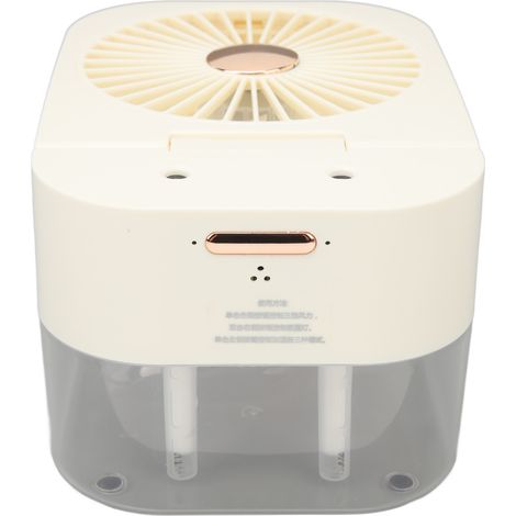 Luftbefeuchter mit Ventilator, Typ C, 5 V DC, 200 mAh, 2,5-Liter-Wassertank, zwei Sprühdüsen und 3 Geschwindigkeitsstufen – Kompakter Tischluftbefeuchter für Schlafzimmer oder Reisen (1/5)
