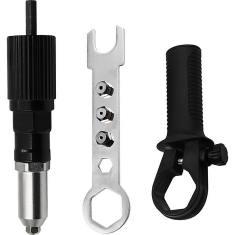 Pince à riveter pneumatique, perceuse électrique, pistolet à rivets, adaptateur pour riveteuse électrique (échantillon non disponible pour test). (1/5)