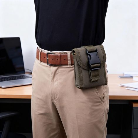 1 sac multi-usage, petit outil, ceinture, sac de taille, avec étui pour téléphone, adapté pour les sports de plein air, la randonnée, le camping (1/5)