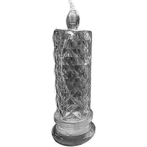 Bougies LED en faux cristal, veilleuse sans flamme, motif rose, pour la maison (1/4)