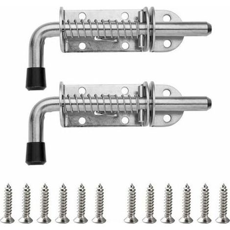 Pair Cyslmuk – Serrure à ressort en acier inoxydable – Lot de 2 – Installation facile avec trous de montage pré-percés – Revêtement antirouille (1/5)