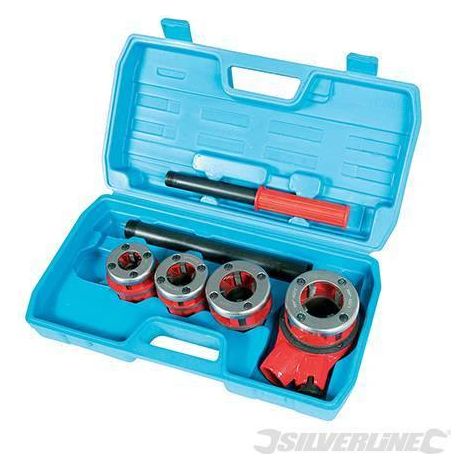 Kit filettatura Silverline per tubi del gas set completo in acciao 1/2, 3/4, 1, 1/4 pollici Prezzo