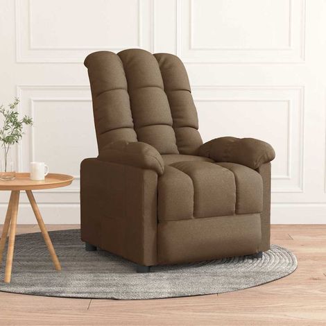 Fauteuil inclinable-Chaise de relaxation-Fauteuil Relax Marron Tissu 993502 (1/5)
